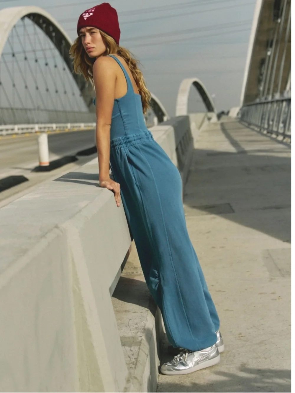 FP Movement Unbound Onesie Blue Jumpsuit Romper Medium - Picture 4 of 11